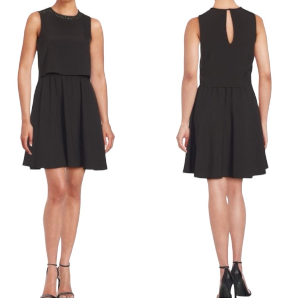 NWT Cooper & Ella Women’s Angela Black Embellished Sleeveless Dress Size XS